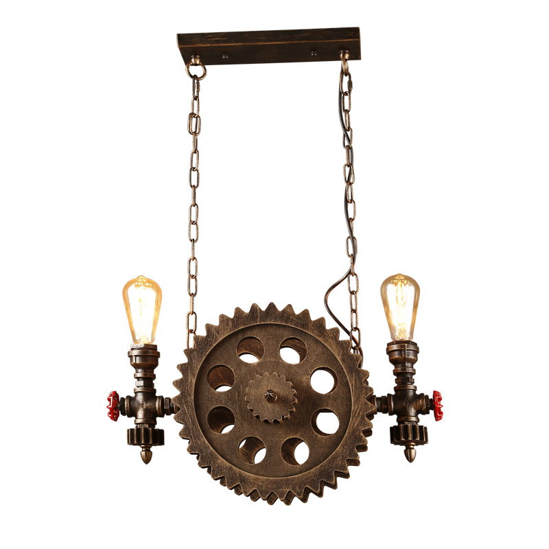Vintage Loft Pendant Lamps Gear Clain Lights Water Pipe Arm Bar Restaurant Industry lamp(WH-VP-196)