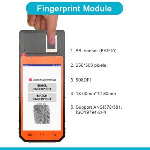 Wholesale HFSecurity FP09 Android NFC Thermal Printer NFC Terminal FBI Certified Fingerprint Smartphone from china suppliers
