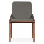 Walnut wood Hotel Guestroom desk chair with fabric upholstered chairs