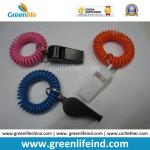 Stretchable Wrist Coil with Promotional Whistle Comb