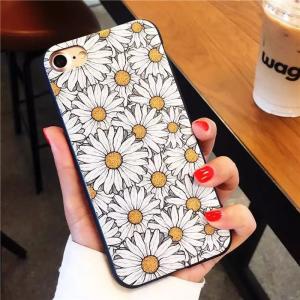 Wholesale PC+TPU Chrysanthemum Relief Painting Back Cover Cell Phone Case For iPhone 7 6s Plus from china suppliers