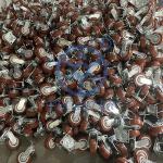 OEM Dark Red Polyurethane Wheel 230kg 5 Inch Swivel Casters
