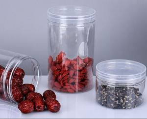 Wholesale 100ml 300ml 500ml Empty Clear PET Jar With Aluminum Plastic Screw Lid from china suppliers