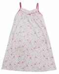 Ladies Cotton Jersey Floral Printed Strap Nightdress Sleepwear with Coloured
