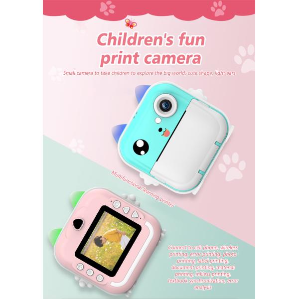 2.4inch IPS Screen Child Camera with Thermal Printer Instantly Print Photos and Record Videos