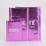 Customized Hot Pink Metallic Bubble Mailer For Cosmetic Packaging