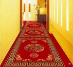 Red Polypropylene Wilton Patterned Carpets For Hotel Banquet Hall