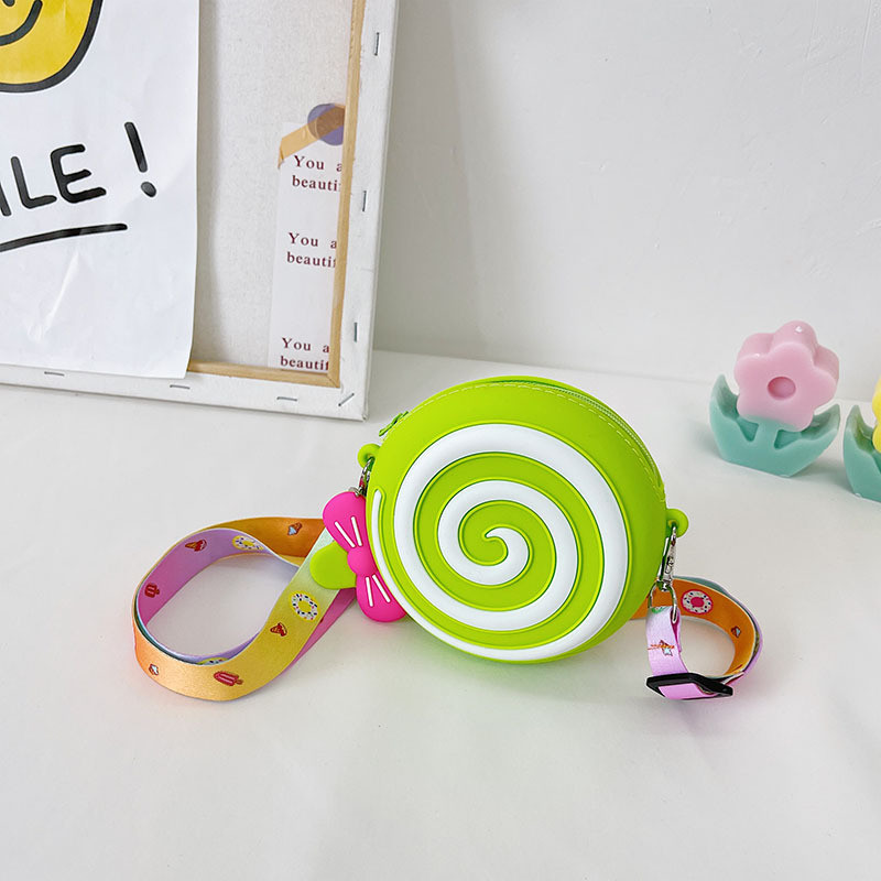 Lolipop Silicone Round Pencil Case For Stationery Supplie Pencil Pouch School Supplies Makeup Bag Storaoge Container