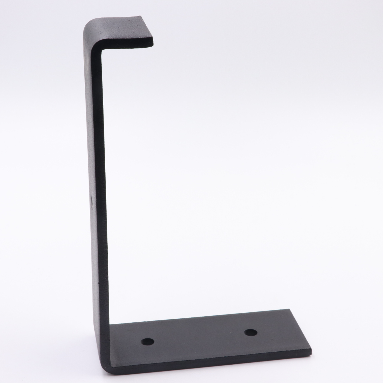 Shelf Brackets Heavy Duty Frosted Black Wall Bracket with Lip for Floating Shelves Rustic Iron Metal Shelf Bracket