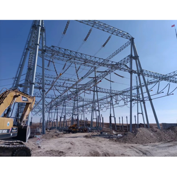 Customized Electrical Substation Fire Protection Galvanized Steel Structures