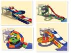 Interactive Swimming Pool Water Slide Equipment Mix Color Steel Columns