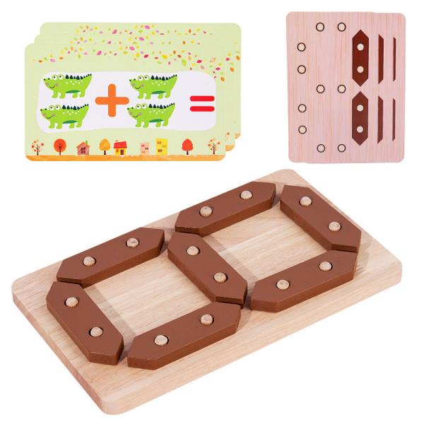 Kids Mathematics Enlightenment Wooden Jigsaw Puzzle Toy