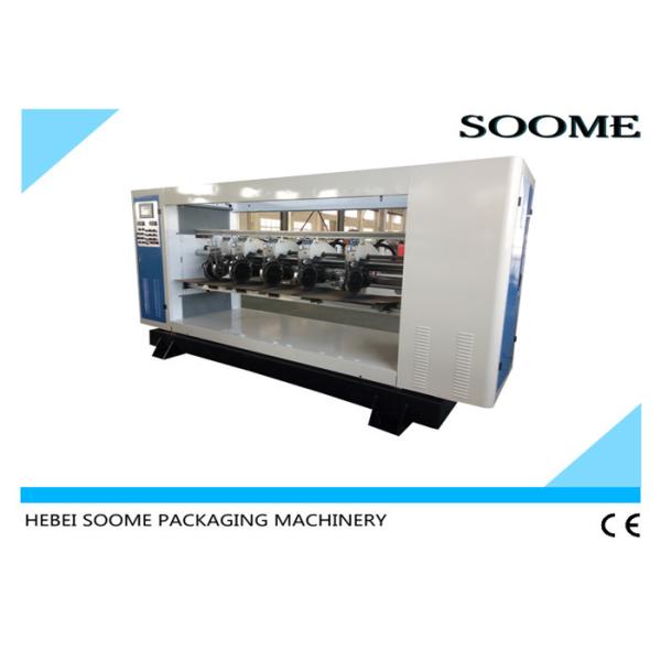 Energy Saving Thin Blade Slitter Scorer With Inverter , Creasing Cardboard Cutting Machine