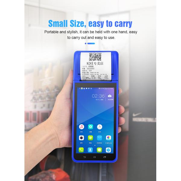 Android 8.1 PDA POS Terminal Mobile Handheld Mini With 58mm Printer