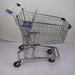 CE German Type Metal Grocery Shopping Trolley 110kgs Loading Capacity