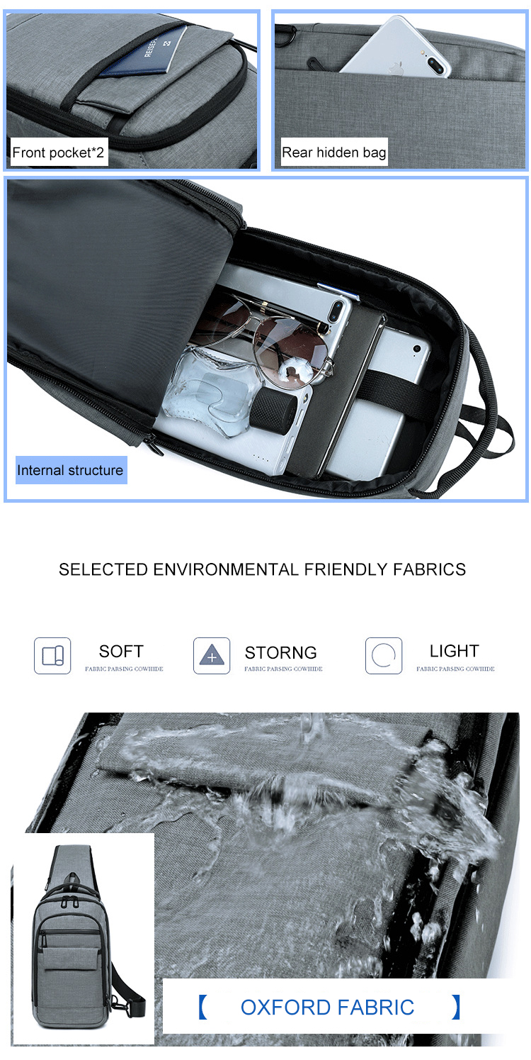 Fashionable Waterproof 900D Single Strap Backpack Single Strap Backpack OEM ODM