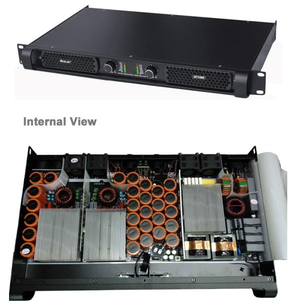 Universal Operating Voltage Class D 1 rack unit 2 channel pro. audio touring amplifier