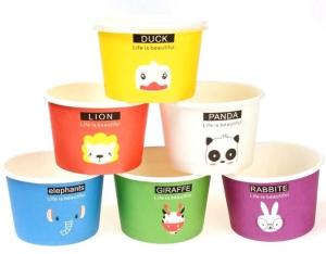 Wholesale Gelato Paper Cup Icecream Paper Cup With Lids,4oz paper ice cream single serving cups,Logo Printed Disposable Icecream P from china suppliers