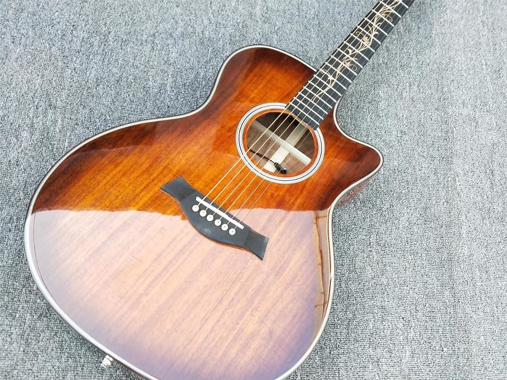 Cutaway KOA K24ce classic acoustic guitar / Factory Handmade 41 inchs Ebony fingerboard Acoustic Guitar