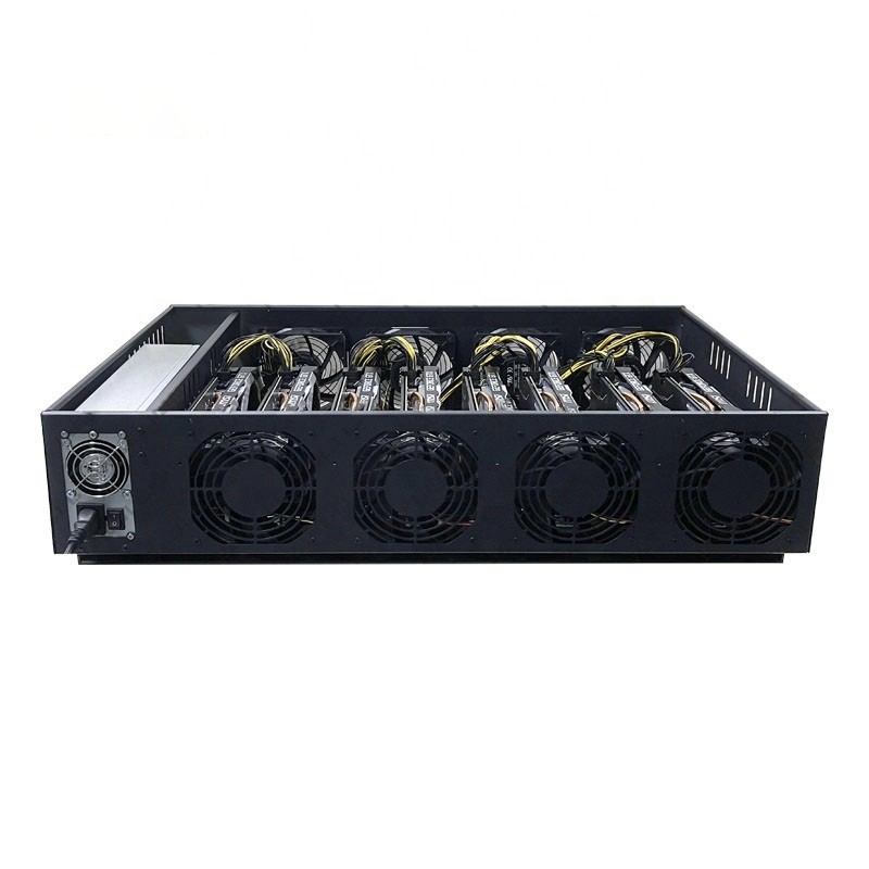 70mm Mining Rig Case Frame 12 GPU Server Case Onda B250 Motherboard