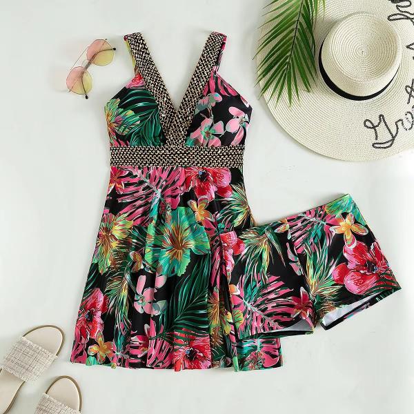 Color Ladies One-Piece Swimsuit Openwork Bikini Sexy Beach Hot Spring lady