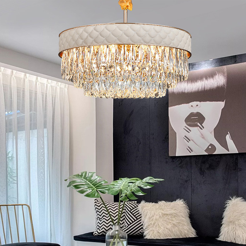 Indoor Wedding Contemporary Modern Crystal Pendant Light Apartment Customized