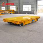 Aluminum factory bay to bay handling electric flat rail transport trailer