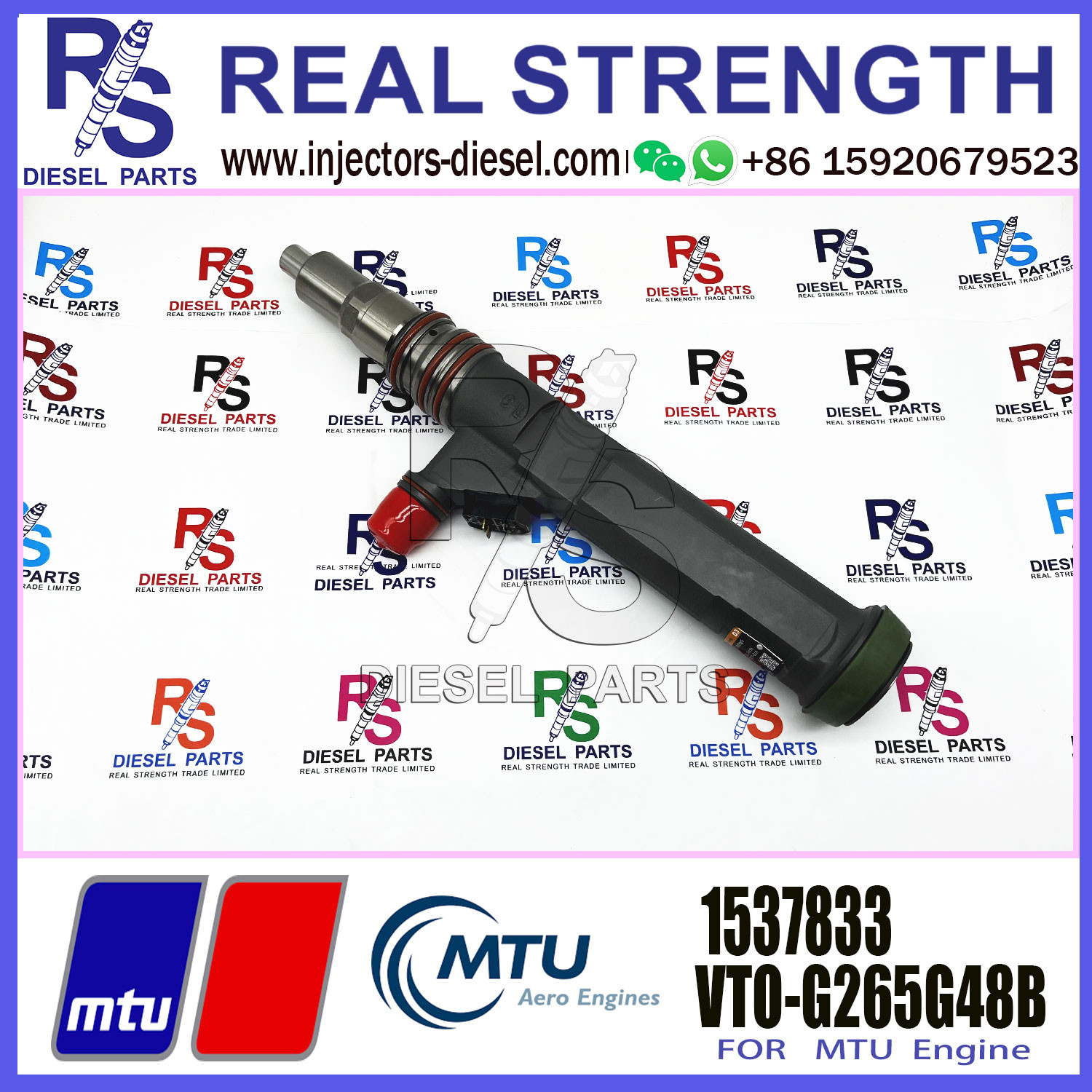 23526589 Diesel Machinery Engine Parts 1537833 23526589 VTO-G363BD VTOG363BD Fuel Injector
