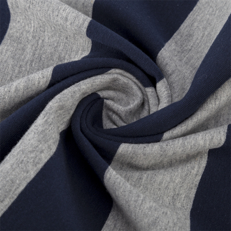 Comfortable And Soft High Color Fastness And Breathable Striped Knit Fabric For Casual Wear
