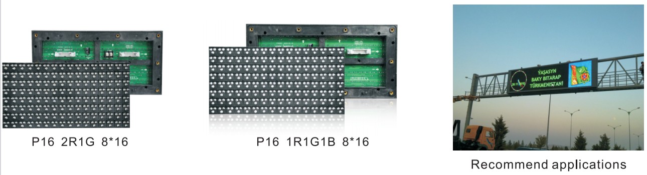 Highway Gantry Traffic Display LED Module P20 P25 P16 with Waterproof Pixel Pitch