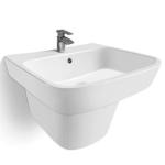 Bathroom Glaze Porcelain Counter Handmade Wash Basin With Single Hole