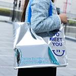 Laser Tote Bag, Holographic Rainbow Work Bag, Hologram, Fashion Bag, Jewelry Bag