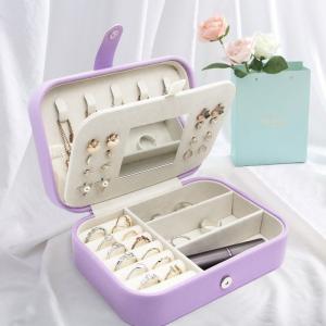 Wholesale Portable Square Mini Jewelry Travel Case Rings Earrings Necklace Wedding Party Gift Box from china suppliers