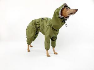China E52 Male Warm Dog Coats Membrane Dog Fleece Lined Raincoats For Basset Hounds on sale