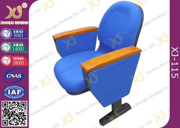 Flame retardant Fabric cover Auditorium Chairs with PAD 580mm center distance