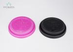 Plastic Flat Disposable Lids Leakage Proof 80mm / 90mm Diameter