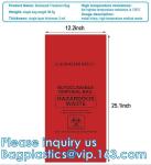 Polypropylene Biohazard Disposal Bags, Warning Label, Sterilization Printed,