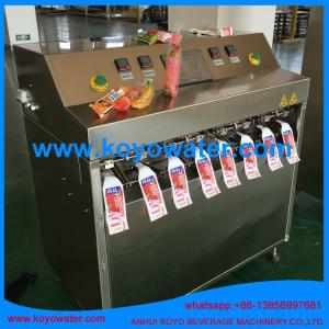 Wholesale KOYO 8 nozzle juice pouch filler/flavoured drink bag pouch filling sealing packing machine from china suppliers