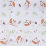 Bamboo Printed Muslin Fabric , Newborn Swaddle Blankets Double Layer