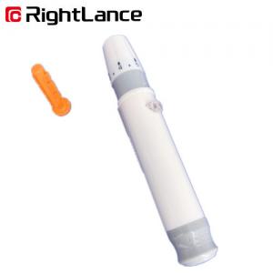 China ABS White Grey 10.5cm Blood Sugar Lancet Device Pen With Ejector Pen on sale