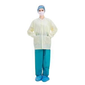 Wholesale OEM Hospital Scrub Suit , Disposable Dental Lab Jackets Knit Collar from china suppliers