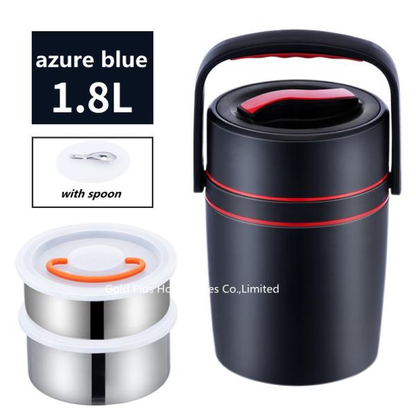 1.8L Large capacity stainless steel outdoor travel pot drum shape vacuum lunch