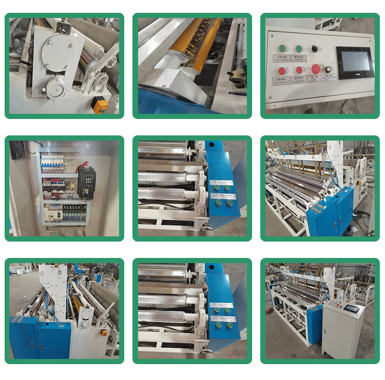 Embossing Gluing Lamination Kitchen Paper Paper Roll Rewinding Machine 1750mm