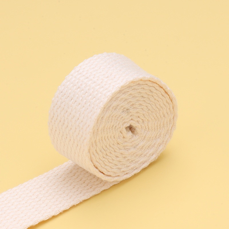 20mm-50mm Thickened Polyester Cotton Webbing School Bag Backpack Handbag Canvas Strap Solid Color Plain Weave Strap