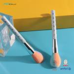Two Colors Hair Powder Makeup Brush With Film Printing Plastic Handle