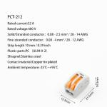 Nuts Compact Wire Connectors 250v 4kv 32A PCT 212 Connector Multifunction