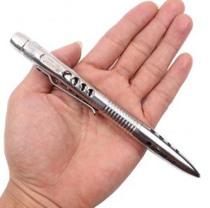 China Stainless steel tactical defense pen LED pen with light multi-purpose self-defense pen tactical pen with Logo printing on sale