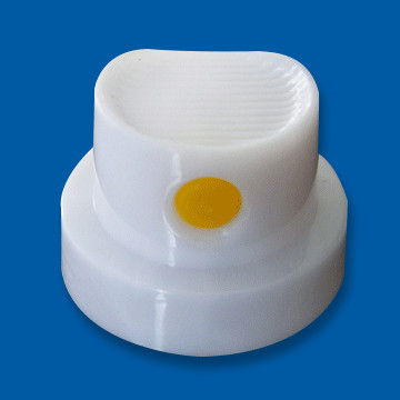 Yellow Insert Tinplate Aerosol Spray Paint Actuator 0.46mm Orifice