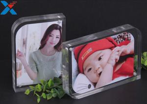 Wholesale Magnet Clear Acrylic Photo Frame Creative ARC Shape PMMA Pictures Table Frame from china suppliers