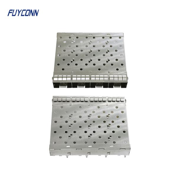 4 Port SFP+ Cage Press-Fit Termination 1x4 Without Light